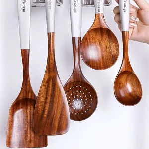 Teak Wood Cooking Utensil Set