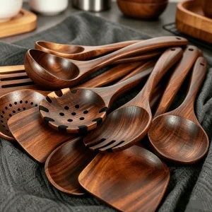 Teak Wood Kitchen Utensil Set