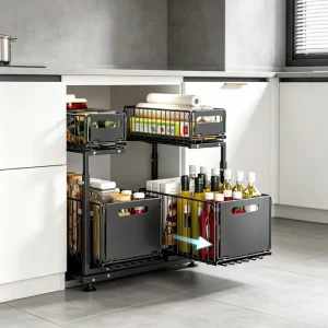 2-Tier Pull-Out Cabinet Organizer