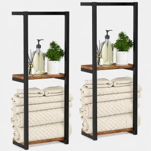 Two-Tier Bathroom Towel Rack
