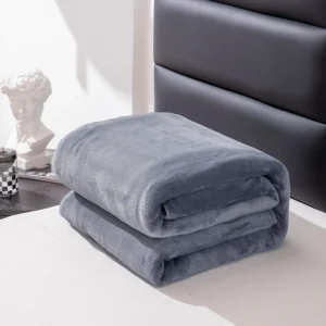 Gray Flannel Fleece Blanket