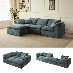 Oversized Blue Cloud Sectional