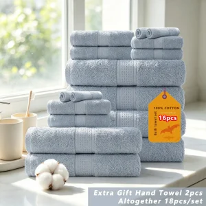Soft Cotton Bath Towel Set