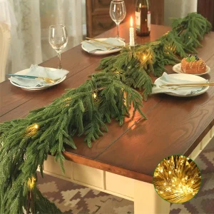Pre-Lit Norfolk Pine Garland